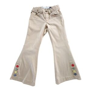 Vintage GAP Kids Western Boot Cut Jeans Brown Size 5 Reg Cotton Stretch Y2K Girl